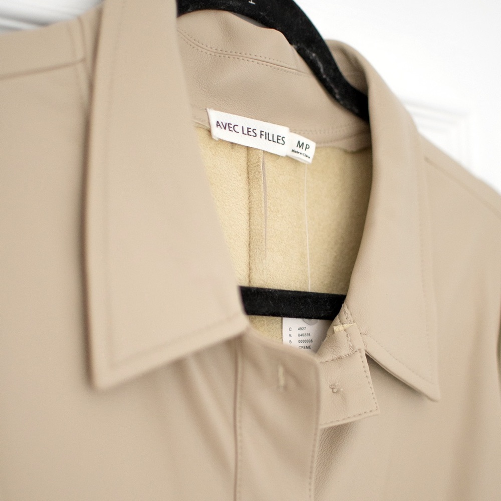 Tan Faux Leather Jumpsuit